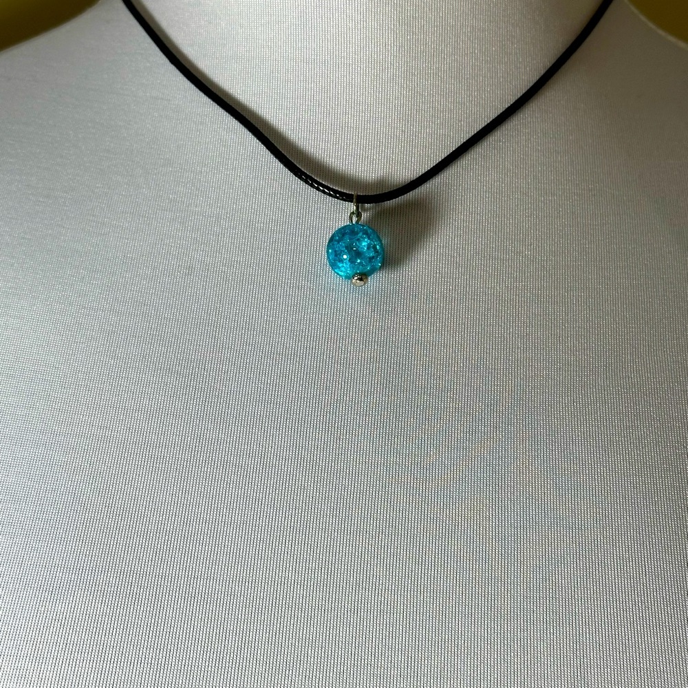 Leather like necklace with beads. Bundle of 3